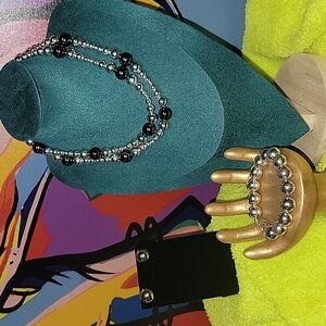 LAUREN Ralph Lauren Hematite and Silver- tone Necklace, Unb. Bracelet & Earrings